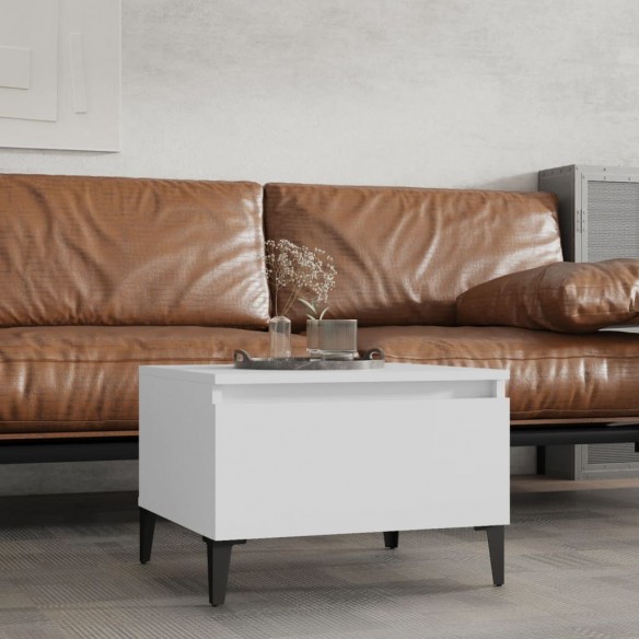Table d'appoint Blanc 50x46x35 cm 