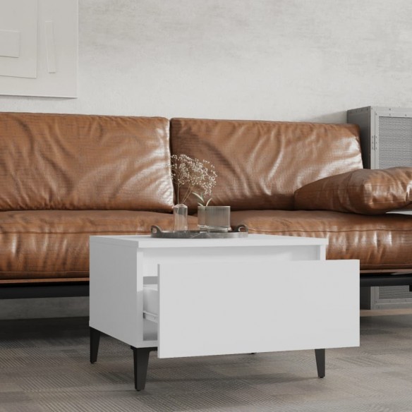 Table d'appoint Blanc 50x46x35 cm 