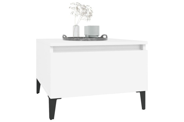 Table d'appoint Blanc 50x46x35 cm 