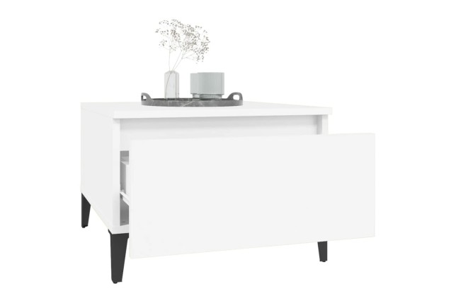 Table d'appoint Blanc 50x46x35 cm 