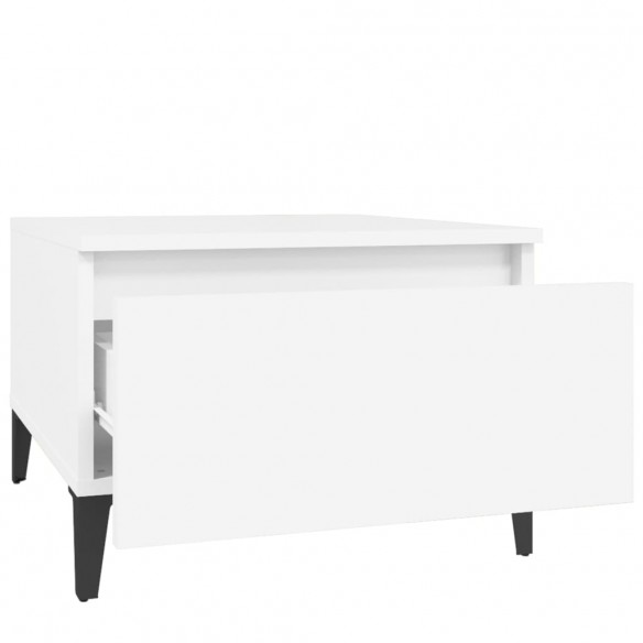 Table d'appoint Blanc 50x46x35 cm 