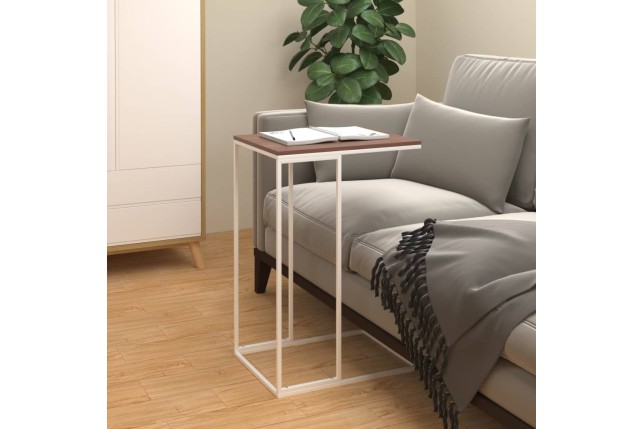 Table d'appoint Blanc 40x30x59 cm 