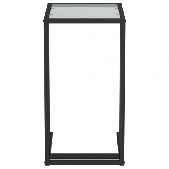 Table d'appoint pour ordinateur Noir 50x35x65 cm Verre trempé