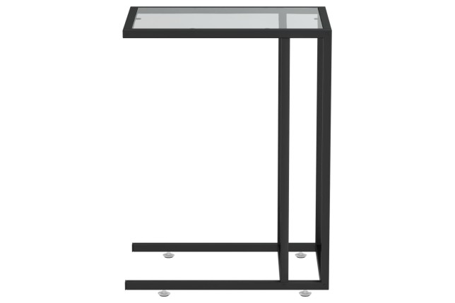 Table d'appoint pour ordinateur Noir 50x35x65 cm Verre trempé