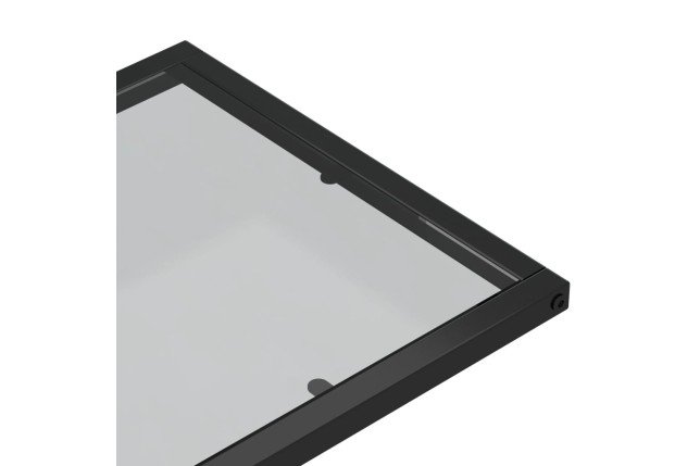 Table d'appoint pour ordinateur Noir 50x35x65 cm Verre trempé