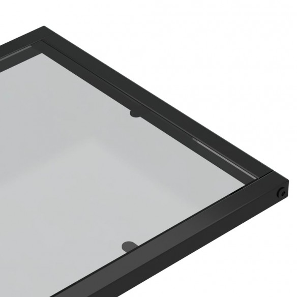 Table d'appoint pour ordinateur Noir 50x35x65 cm Verre trempé