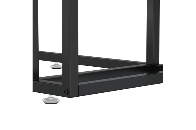 Table d'appoint pour ordinateur Noir 50x35x65 cm Verre trempé