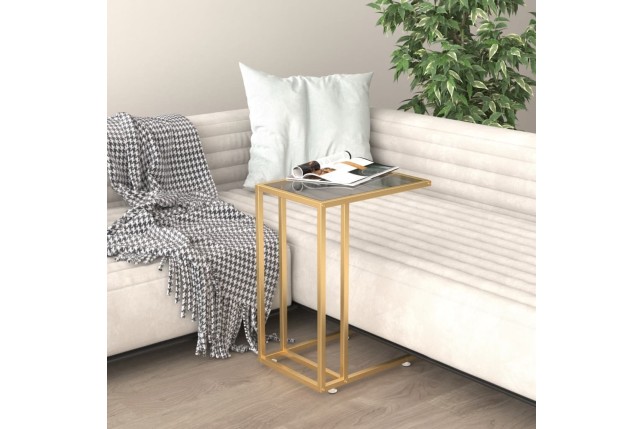 Table d'appoint pour ordinateur Noir 50x35x65 cm Verre trempé