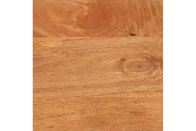 Table de chevet marron et noir bois de manguier solide