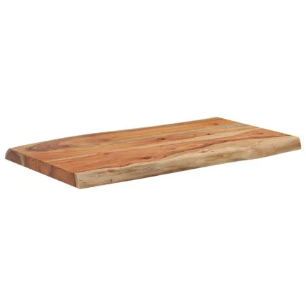 Table d'appoint 70x40x2,5cm bois massif acacia bordure assortie 2