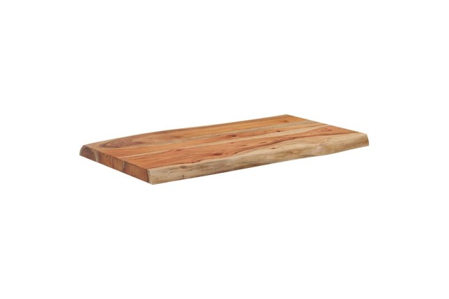 Table d'appoint 70x40x2,5cm bois massif acacia bordure assortie