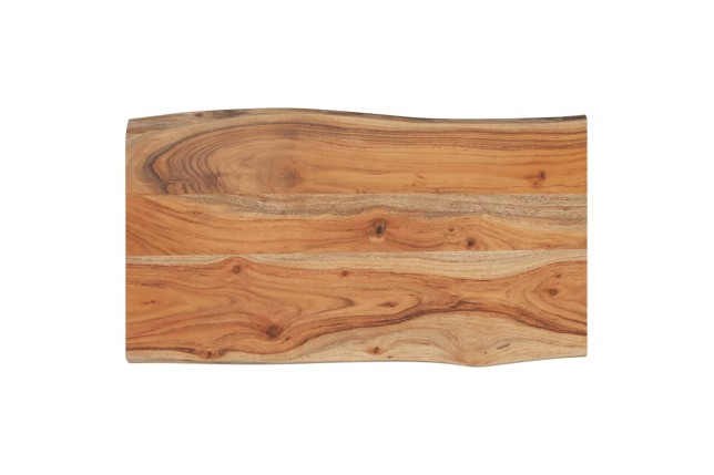 Table d'appoint 70x40x2,5cm bois massif acacia bordure assortie