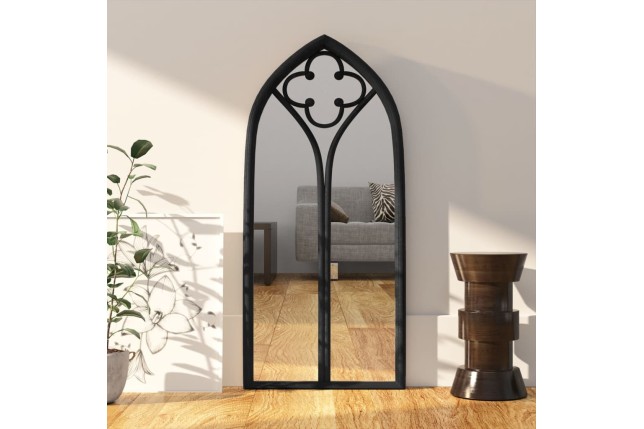 Miroir Noir 100x45 cm Fer pour utilisation à l'intérieur
