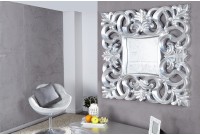 Miroir mural style baroque teinté argent