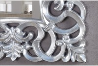Miroir mural style baroque teinté argent