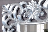 Miroir mural style baroque teinté argent