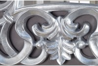 Miroir mural style baroque teinté argent
