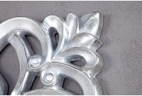 Miroir mural style baroque teinté argent