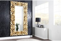 Miroir mural style baroque en polyrésine doré