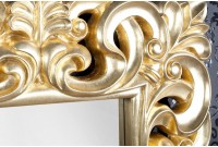 Miroir mural style baroque en polyrésine doré