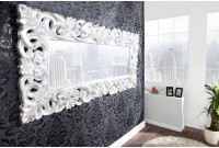 Miroir mural style baroque en polyrésine argenté
