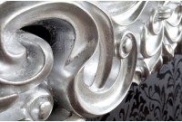 Miroir mural style baroque en polyrésine argenté