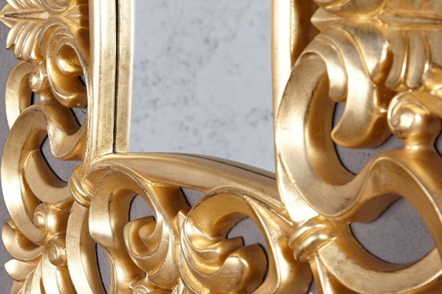 Miroir mural style baroque teinté doré