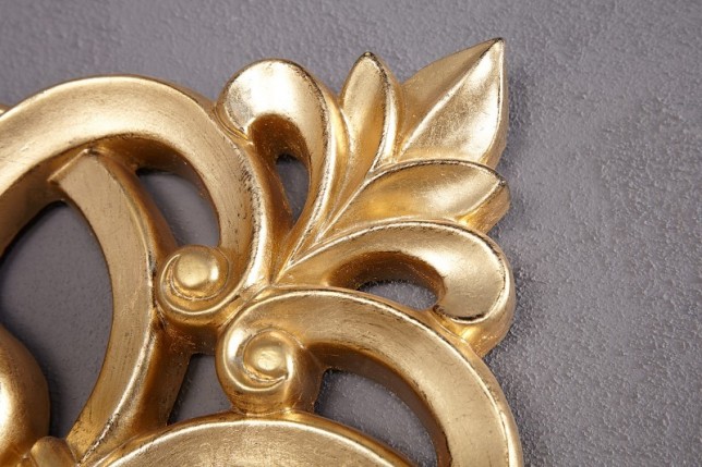 Miroir mural style baroque teinté doré