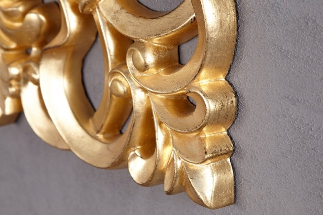 Miroir mural style baroque teinté doré
