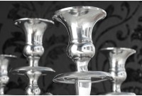 Chandelier style broque 5 branches en aluminium argenté