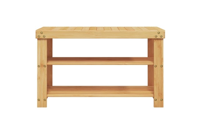 Étagère à chaussures 3 niveaux 70x27,5x45 cm bambou
