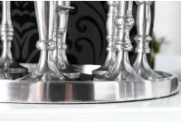 Chandelier design en aluminium argenté à 9 branches