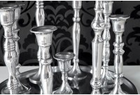 Chandelier design en aluminium argenté à 9 branches