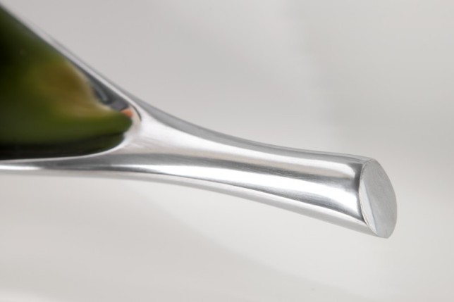Bol de fruits design en aluminium coloris argent