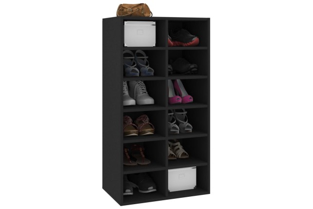 Étagère à chaussures Noir 54x34x100,5 cm 