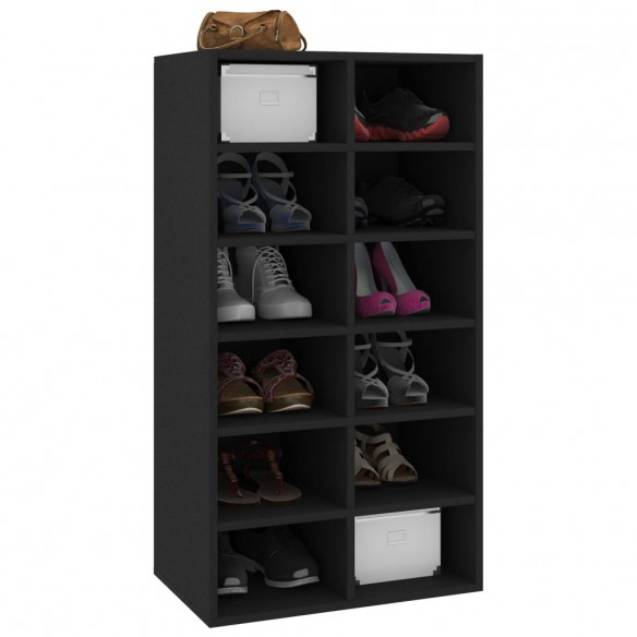 Étagère à chaussures Noir 54x34x100,5 cm 