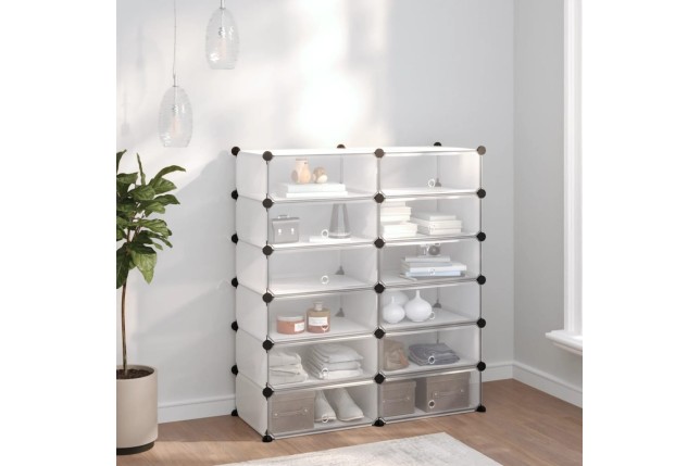 Étagère à chaussures Transparent 94,5x36,5x106 cm PP