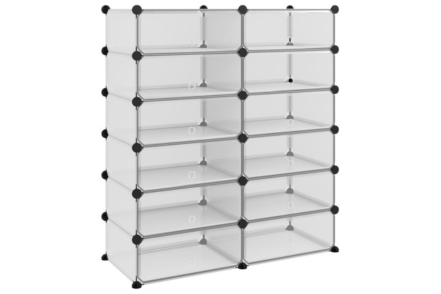 Étagère à chaussures Transparent 94,5x36,5x106 cm PP