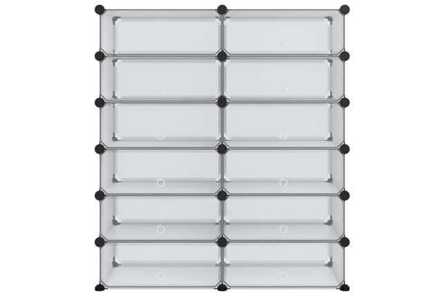 Étagère à chaussures Transparent 94,5x36,5x106 cm PP