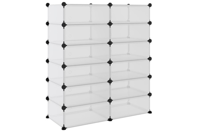 Étagère à chaussures Transparent 94,5x36,5x106 cm PP