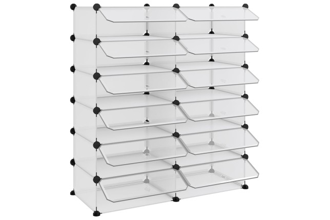 Étagère à chaussures Transparent 94,5x36,5x106 cm PP