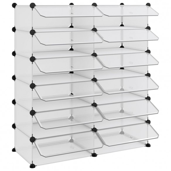 Étagère à chaussures Transparent 94,5x36,5x106 cm PP