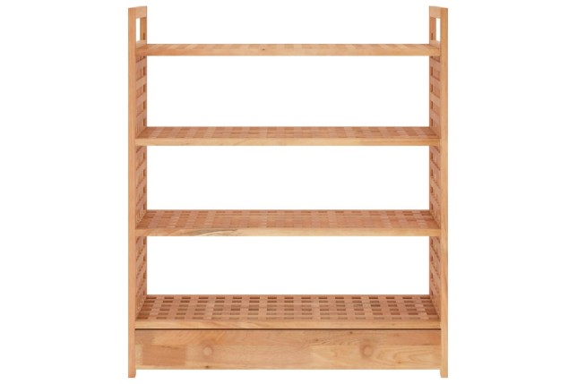 Meuble à chaussures avec tiroir 70x27x81cm Bois massif de noyer