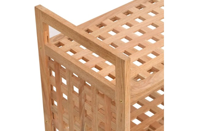 Meuble à chaussures avec tiroir 70x27x81cm Bois massif de noyer