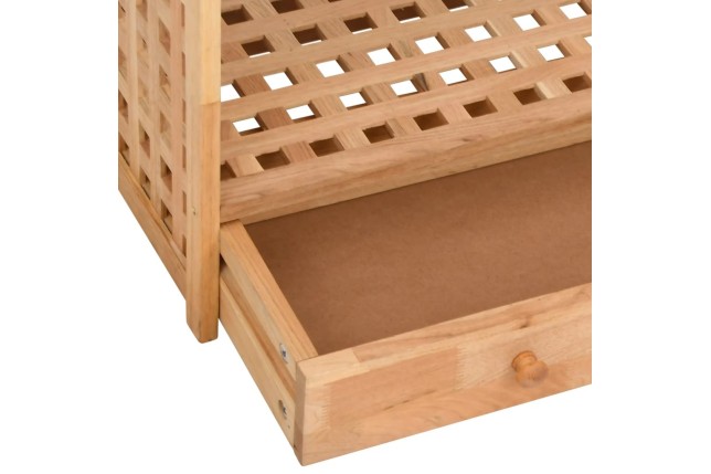 Meuble à chaussures avec tiroir 70x27x81cm Bois massif de noyer