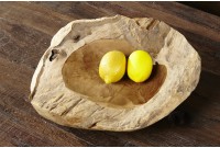 Corbeille de fruit naturel 30 cm en bois massif