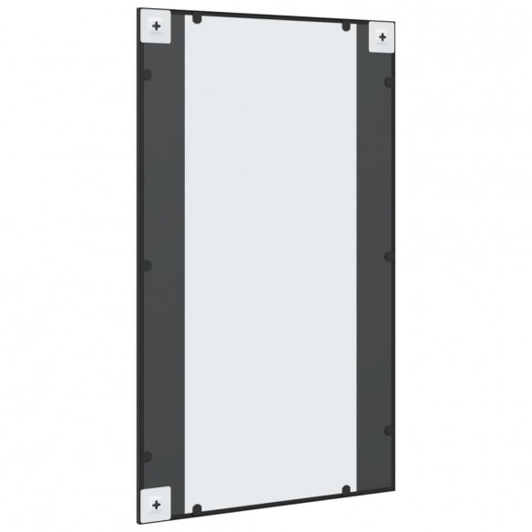 Miroir mural noir 60x100 cm rectangulaire fer