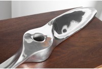 Objet décoratif design hélice coloris argenté en aluminium