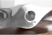 Objet décoratif design hélice coloris argenté en aluminium