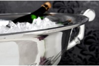 Vasque décorative pour champagne/glace en aluminium argenté